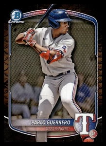 2025 Topps Bowman Reptilian BCP-144 Pablo Guerrero, Texas Rangers - Imagen 1 de 2
