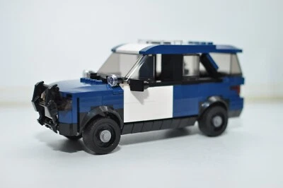 Camión Interceptor Police MOC Modelo Azul y Blanco Compatible con Ladrillos LEGO® Foto 1 de 2