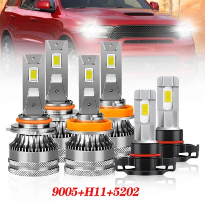 Kit de faros LED altos bajos y antiniebla para Dodge Durango 2011 2012 2013 Foto 1 de 4