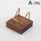 Wood Tray Metal Display Stand Easel Rack For Minerals Crystal Holder Ornaments