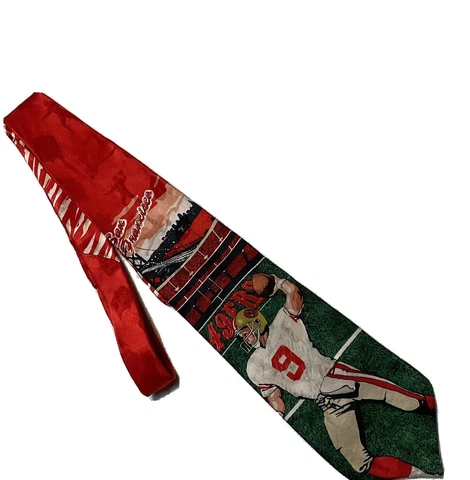 Vintage NFL San Francisco 49ERS Team Super Bowl Candlestick Parked#9 Neck Tie Cover