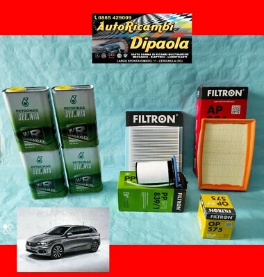 KIT TAGLIANDO FIAT TIPO 1.3 MULTIJET EURO 6 70KW 95 CV 4L SELENIA 0W30 4 FILTRI