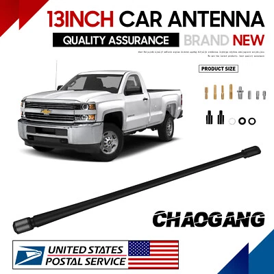 13" SHORT RUBBER ANTENNA MAST - FITS: 2006-2023 GMC Sierra 1500 NEW - Image 1 of 4