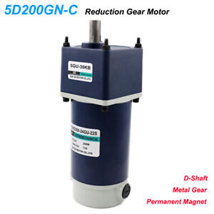 200W Gear Motor Reduction DC 12V High Torque Reversible 10-600RPM Speed Control