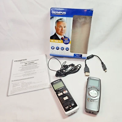 Olympus Digital Recorders Lot of 2 VN-7600PC and VN-240PC Earbuds Mini Size - Image 1 of 4