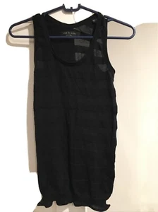 Rag and Bone Size 0 Black Tank Top, Giza Cotton - Picture 1 of 7