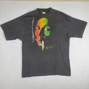 Vintage Bob Marley Mens Crew Neck Short Sleeve Black T Shirt Size XL - Picture 1 of 5