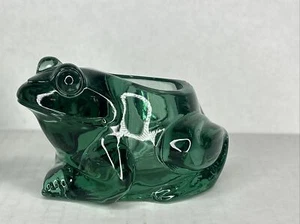 Juego de 2 candelabros votivos Indiana Glass Green Turtle Frog Tealight - Imagen 1 de 7