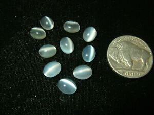 OLD STOCK Lot of 10 pcs -  6x8 mm Natural Moonstone Oval Cabochons