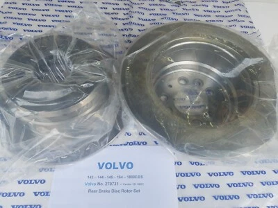 Volvo 1800, 142, 144, 145, 164 Series - Juego de (2) rotores de disco de freno trasero Foto 1 de 3