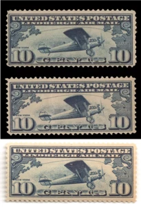 US Sc C10 Charles Lindbergh Spirit St Louis Airplane MH & MNH Air Mail Stamps * - Picture 1 of 1