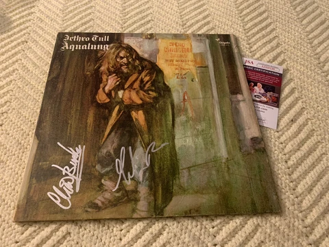 Martin Barre Clive Bunker SIGNED Vinyl Record ALBUM COVER JSA Authenticated COA Cover