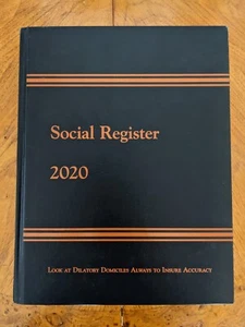 Hardcover Social register 2020 Volume CXXXIV - Winter - HB HC - Picture 1 of 1