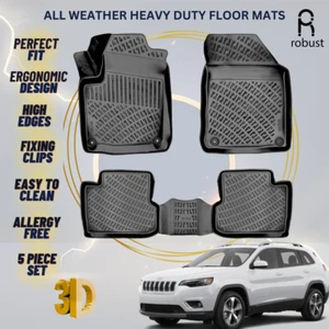 Floor Mats Liners For JEEP Cherokee 2018-2024 All Weather Heavy Duty Car Rugs - Picture 1 of 9