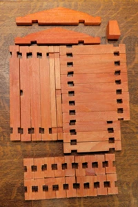 38 Pieces of Roy Toy Log Cabin Building Blocks - Picture 1 of 4