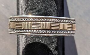 Bruce Morgan Silver Bracelet w/14k gold inlay