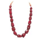 1000.70Ct Fancy Shape 100% Natural African Red Ruby Cabochon Beaded Necklace