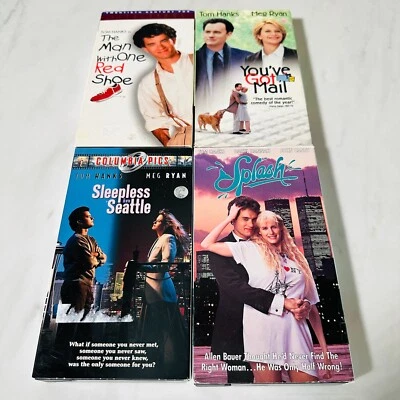 Lot of 4 Comedy VHS - One Red Shoe - Sleepless Seattle- Splash - You've Got Mail - Image 1 of 4