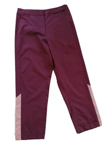 Pantalones de viento para mujer Izod atléticos talla 10 ciruela cierre cremallera tobillo frente plano - Imagen 1 de 10