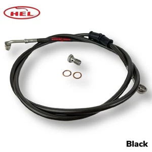 Vespa PX Disc LML HEL Stainless Hydraulic Front Brake Hose - Black - Picture 1 of 5