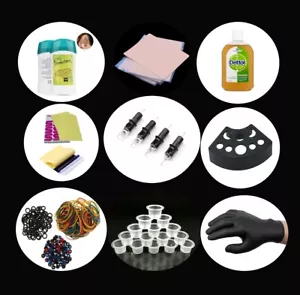 Tattoo Zubehör Set Grund Tattoo Equipment Komplettset Tätowierungsbedarf NEU - Bild 1 von 1