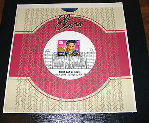 Elvis Presley 1993 29c Stamp 45 RPM Record Design First Day Issue Program #9917
