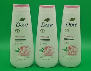 Dove Renewing Peony & Rose Oil 24hr Moisture Body Wash 20oz Pack of 3 - Picture 1 of 9
