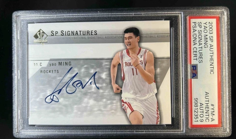 2003-04 SP Authentic Yao Ming Signatures Auto #YM-A Rockets PSA AUTH - Image 1 of 2