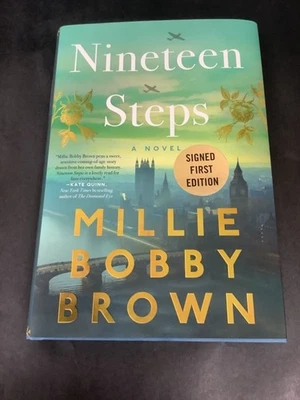 MILLIE BOBBY BROWN SIGNED BOOK HARDCOVER NINTEEN STEPS STRANGER THINGS AUTOGRAPH - Image 1 of 2