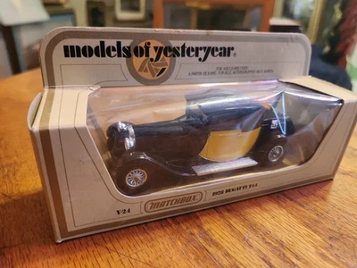 Matchbox Y-24 1928 Bugatti T44, MODELS OF YESTERYEAR, Vintage 1979 w/ orig box - Image 1 of 4