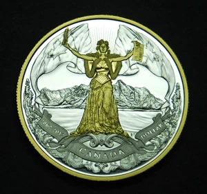 2017 prueba plata pura $1 conmemorando el 150 aniversario de Canadá - Imagen 1 de 2