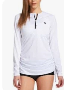 Baleaf Rash Guard Swim Shirt Tunic Shirt White Long Sleeve Women's M EUC - Picture 1 of 5