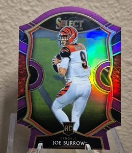 2020 Panini Select - Concourse Joe Burrow #46 Purple Prizm Die-Cut (RC) BENGALS - Bild 1 von 2