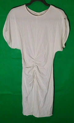 Vestido para mujer marca H&M blanco marfil talla XS hasta la rodilla frente reunido nuevo con etiquetas Foto 1 de 4