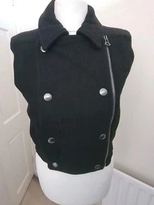 Pierre Balmain Designer Womens Black Gilet Vest Jacket Size 40 - Picture 1 of 10