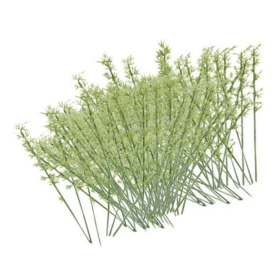 100pcs Arbres Modèle De Bambou En Plastique Vert échelle 1:75 - Photo 1/4