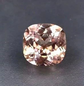Piedra preciosa natural suelta certificada Madagascar corte cojín morganita rosa 12-13 quilates - Imagen 1 de 4