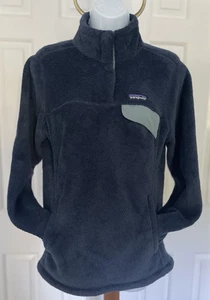 Patagonia Re-Tool Snap-T Fleece Pullover - Women's M - Navy w/Stone Blue - Picture 1 of 10