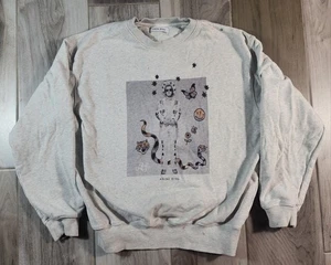 Sudadera Anine Bing Jaci AB x TO Elton John Gris Brezo Talla Grande Envejecida  - Imagen 1 de 16