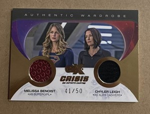 2021 CZX CRISIS DUEL RELIC /50 MELISSA BENOIST CHYLER LEIGH SUPERGIRL DM15 JF