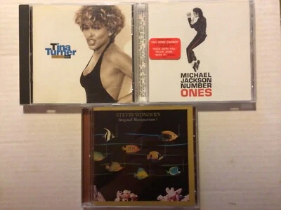 TINA TURNER MICHAEL JACKSON STEVIE WONDER 3 CD LOT - GREATEST HITS COLLECTIONS - Image 1 of 2