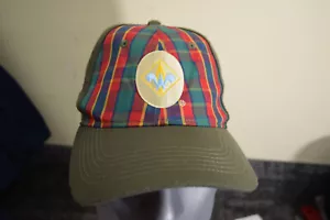 Webelos Boy Cub Scout Fitted M/L Uniform Hat Plaid Green Flex-Fit BSA B475 - Picture 1 of 8