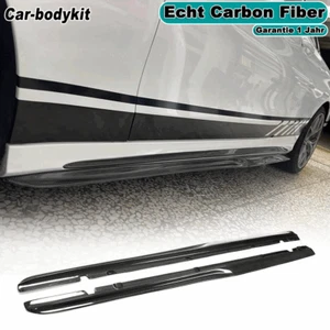 Für Mercedes C-Klasse W205 C205 C63 C43 Echt Carbon Seitenschweller Ansätze - Picture 1 of 11