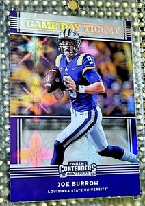 2020 Contenders Draft GAME DAY TICKETJoe Burrow RC GALACTIC  MINT💯BENGALS #1 2