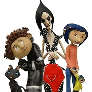 Coraline "Best of" PVC Mini-Figure Set of 4 Coraline, Cat, Wybie, Other Mother - Picture 1 of 5