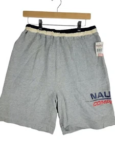 Gym Shorts Nautica Competition STAIN DEFECT Gray, Navy & White Men's Size XL - Picture 1 of 10