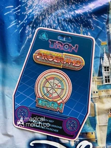 2023 Disney Parks Tron Welcome Programs 2 Piece Patch Set New - Picture 1 of 1