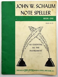 Libro de música vintage John W. Schaum Note Speller Essential Book One 1945 No. 159 - Imagen 1 de 7