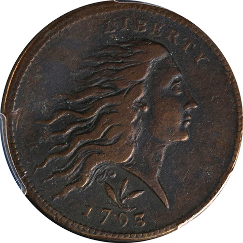 1793 Large Cent Wreath - Vine and Bars Edge PCGS Genuine XF Details Cover