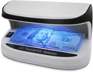 UV Counterfeit Bill Money Detector Auto ON/Off Small Footprint LED Light Currenc - Picture 1 of 7